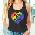 Lgbt Love Is Lovetシャツレトロハートゲイレズビアンプライド月間 タンクトップ