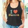 I Love Damon I Heart Damon レッド ハート バレンタイン タンクトップ