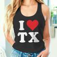 I Love Tx Initials I Heart TX First Last NameX タンクトップ