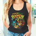 Munchies ラーメンを食べるエイリアン ドレッドヘアアート タンクトップ