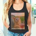 People Are Never Pleased Brainrot 猫ミーム 大学ユーモア タンクトップ