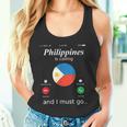 Philippines Is Calling And I Must Go フィリピン国旗シャツ タンクトップ