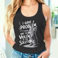 Problem Cat I Have A Problem Edgy Cat タンクトップ