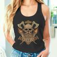 Valhalla Viking Skull Norse Mythology Viking Axe Scroll Tank Top Tank Top