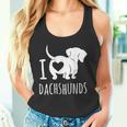 Wiener Dog ダックスフンド 犬 ペット愛好家 I Love Dachshunds タンクトップ