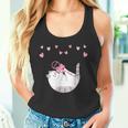 かわいい毛糸の猫はけん玉ハートを弾く タンクトップ