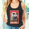 カワウソ 動物 リスペクト ヴィンテージ レトロ タンクトップ