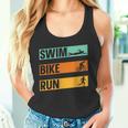 スイム・バイク・ラン トライアスロン選手 アスリート スポーツ トライアスロン タンクトップ