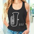 チューバ 楽器 吹奏楽 オーケストラ シンプル 音楽 タンクトップ