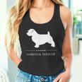 ノーフォークテリア犬の白いシルエット タンクトップ