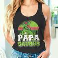 メンズ パパサウルス 恐竜 パパザウルス 父 誕生 誕生日 タンクトップ