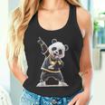 パンダ ホールドマイク 歌う ダンス 動物 グラフィック パンダ タンクトップ