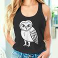 フクロウ愛好家 メンフクロウ かわいい 白い鳥 精神 動物 自然 アート タンクトップ