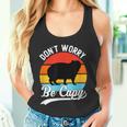 レトロ 面白い カピバラ Don't Worry Be Capy タンクトップ