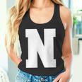 大文字nアルファベットモノグラムイニシャル タンクトップ