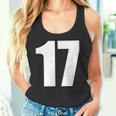 数字 セブンティーン数字 17 プレーンホワイト数字 タンクトップ