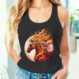 燃える 動物 馬 動物 クール 馬 火 炎 タンクトップ