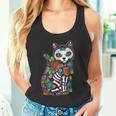 猫 シュガー スカル メキシコ カラベラ 死者の日 ハロウィン タンクトップ