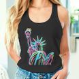 鮮やかな自由の女神tシャツ カラフルなアイコン タンクトップ