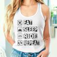Eatleep Ride Repeat オートバイ バイク モーターサイクリスト 格言 タンクトップ