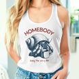 Homebody 居心地の良い生活 面白いヤドカリとコーヒー タンクトップ