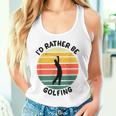 I'd Rather Be Golfing Golfer スポーツアパレル ゴルフ メンズ タンクトップ