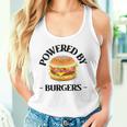 Powered By Burgers ファーストフード愛好家 面白いビーフバーガー タンクトップ