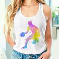 バスケットボール カラフル スプラッター ティーン ガールズ バスケットボール コーチ タンクトップ