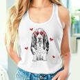バセットハウンド ハートグラス バレンタインデー 犬 ママ タンクトップ