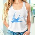 古びたツバメの青い鳥 シルエット 鳥 鳥 イラスト タンクトップ
