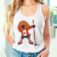 愉快なダビングプードル カナダ アイスホッケーファン ウィンタースポーツ タンクトップ