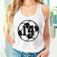 数字 14 Fourn サッカーボール Futbol タンクトップ