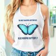 最も美しい蝶青いモルフォバタフライ タンクトップ