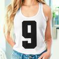 番号9 ナインスポーツジャージ 誕生日年齢 ラッキーナンバーブラック タンクトップ