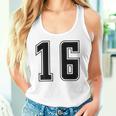 背番号 16 チーム短大スポーツ背番号付きユニフォーム タンクトップ