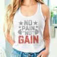 裏面にプリント No Pain No Gainign No Pain No Gain Meme タンクトップ