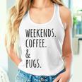 週末コーヒーパグ犬 タンクトップ