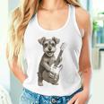 面白いtシャツ シュナウザー 犬 ギター イヌ メンズ 犬好き グッズ かわいい おもしろ 面白い 服 ネタ タンクトップ