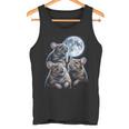 3 マウス 月 3 匹のネズミ 面白い げっ歯類 恋人 ユーモア 空 夜 長袖tシャツ タンクトップ
