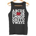 Abcのhiおかしいこんにちはアルファベット学生教師グリーティング タンクトップ