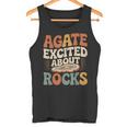 Agate Excited About Rocks ロック地質学オタク タンクトップ