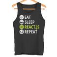 Eatleep ReactJs Repeat Javascriptプログラマー用 タンクトップ
