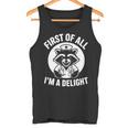 First Of All I'm A Delight アライグマ 看護師 面白い 長袖tシャツ タンクトップ