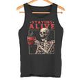 kulltaying Alive スケルトン ドリンクコーヒー タンクトップ