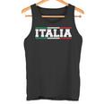 Italia Italian Flag Map Shield Badge Italy Sports Soccer Fan Tank Top
