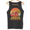 Jesus Has Your Back Jiu Jitsu レトロ クリスチャン メンズ レディース キッズ タンクトップ