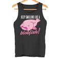 Keepmiling Like A Blobfish デザイン ブログフィッシュファン向け タンクトップ