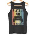 Level 40 Unlocked ideo Gamer 40Th Birthday タンクトップ
