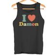 I Love Damon I Heart Damon レッド ハート バレンタイン タンクトップ