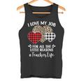I Love My Job For All The Little Reasons バレンタインハート タンクトップ